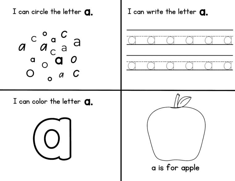 Printable Alphabet Book for Preschoolers