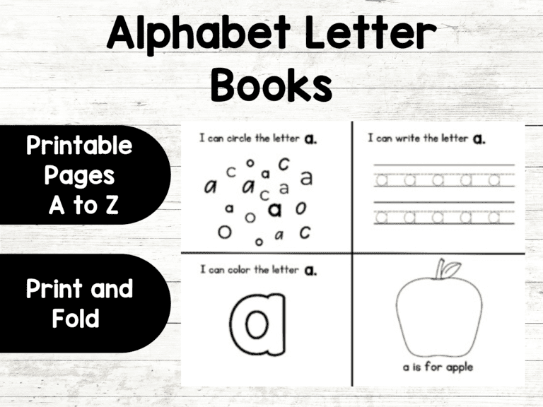 Printable Alphabet Book for Preschoolers