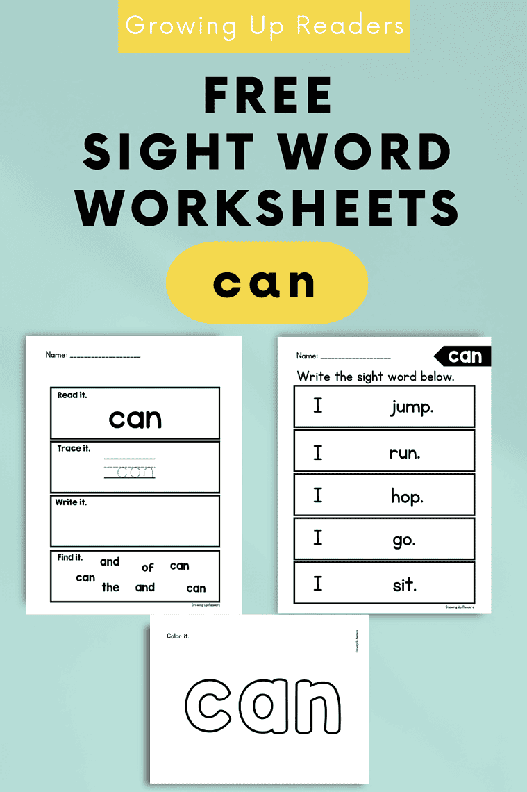 Can Sight Word Worksheets Free Printable Practice