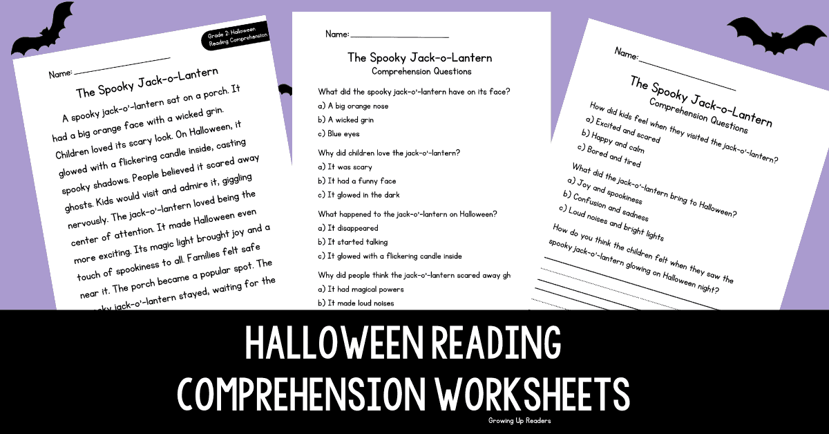 2nd Grade Halloween Reading Comprehension Worksheets